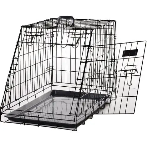 PawHut Cage De Transport Pour Chien Taille L Dim. 76L X 48l X 55H Cm Métal Noir 1 PawHut Cage De Transport Pour Chien Taille L Dim. 76L X 48l X 55H Cm Métal Noir