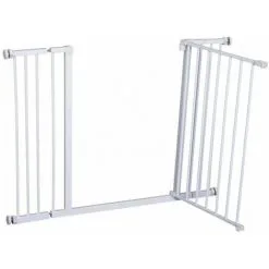 PawHut Barrière De Sécurité Longueur Réglable Dim. 76-107l X 76H Cm Sans Perçage Métal Plastique Blanc 9 PawHut Barrière De Sécurité Longueur Réglable Dim. 76-107l X 76H Cm Sans Perçage Métal Plastique Blanc -PawHut Soldes Boutique 17063399 5