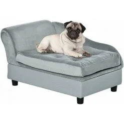 PawHut Canapé Chien Chat Sur Pied Avec Coffre De Rangement Style Moderne Coussin D'assise Amovible Grand Confort 76 X 45 X 41,5 Cm Bleu - Bleu 8 PawHut Canapé Chien Chat Sur Pied Avec Coffre De Rangement Style Moderne Coussin D'assise Amovible Grand Confort 76 X 45 X 41,5 Cm Bleu - Bleu -PawHut Soldes Boutique 22964220 4