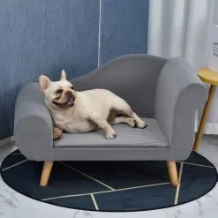 PawHut Canapé Chien Lit Pour Chien Méridienne Design Scandinave Coussin Moelleux Pieds Bois Massif Dim. 82 X 55 X 49 Cm Velours Gris - Gris 8 PawHut Canapé Chien Lit Pour Chien Méridienne Design Scandinave Coussin Moelleux Pieds Bois Massif Dim. 82 X 55 X 49 Cm Velours Gris - Gris -PawHut Soldes Boutique 23980758 4