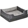 PawHut Lit Pour Animaux De Compagnie Panier Pour Chien Orthopédique Mousse à Mémoire De Forme Avec Housse Lavable Amovible Gris