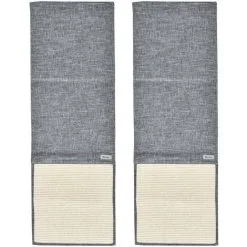 PawHut Lot De 2 Tapis Griffoir Chat Grattoir Chat En Sisal Grattoir De Canapé, Sol Ou Mur Dim. 130L X 45l Cm Gris - Gris
