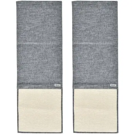 PawHut Lot De 2 Tapis Griffoir Chat Grattoir Chat En Sisal Grattoir De Canapé, Sol Ou Mur Dim. 130L X 45l Cm Gris - Gris 1 PawHut Lot De 2 Tapis Griffoir Chat Grattoir Chat En Sisal Grattoir De Canapé, Sol Ou Mur Dim. 130L X 45l Cm Gris - Gris