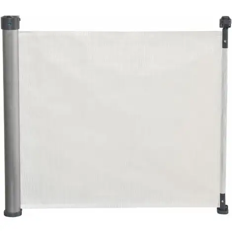 PawHut Barrière De Sécurité Barrière Animaux Rétractable Automatique Dim. 1,4L X 0,88H M Aluminium Maille PVC Blanc - Blanc 1 PawHut Barrière De Sécurité Barrière Animaux Rétractable Automatique Dim. 1,4L X 0,88H M Aluminium Maille PVC Blanc - Blanc