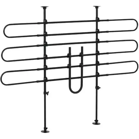 PawHut Grille De Séparation Extensible Voiture Barrière De Sécurité Barre Réglable Pour Chien Acier Noir - Noir 1 PawHut Grille De Séparation Extensible Voiture Barrière De Sécurité Barre Réglable Pour Chien Acier Noir - Noir