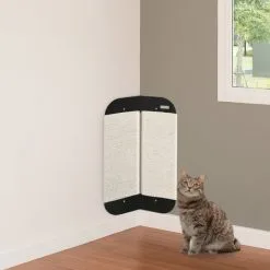 PawHut Griffoir Grattoir Chat D'angle Mural Dim. 20L X 20l X 60H Cm Jute Naturel MDF Noir - Noir -PawHut Soldes Boutique 58393152 4