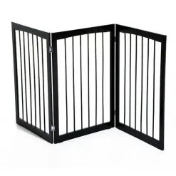 PawHut Barrière Modulable Pliable Barrière De Sécurité 160L X 76H Cm MDF - Noir